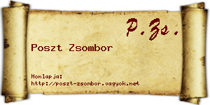 Poszt Zsombor névjegykártya